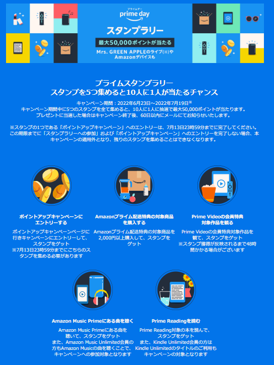 2022年7月プライムデースタンプラリー